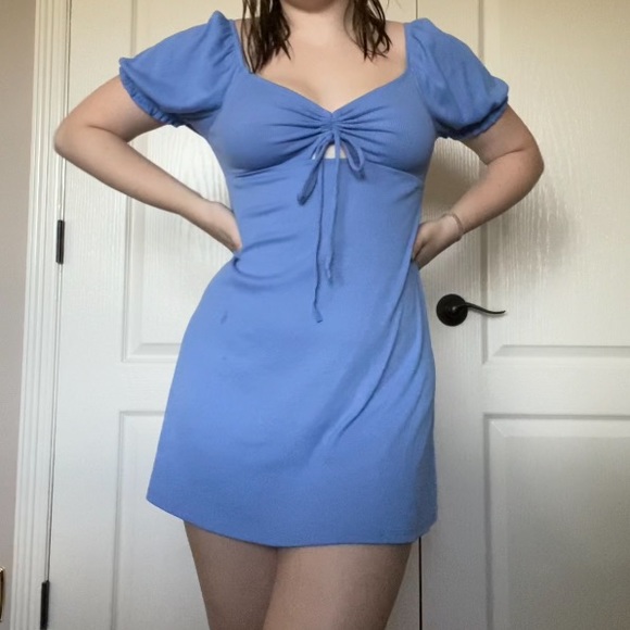 Light blue shirt dress with short sleeves in a women’s size small - Picture 5 of 5